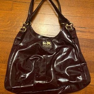 Purple Patent Leather Coach Bag